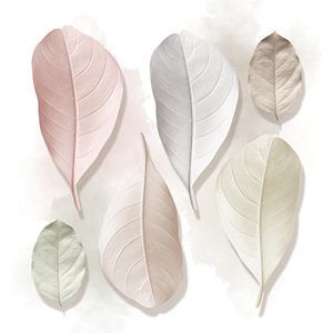 Leaves in Pastels sur Marja van den Hurk