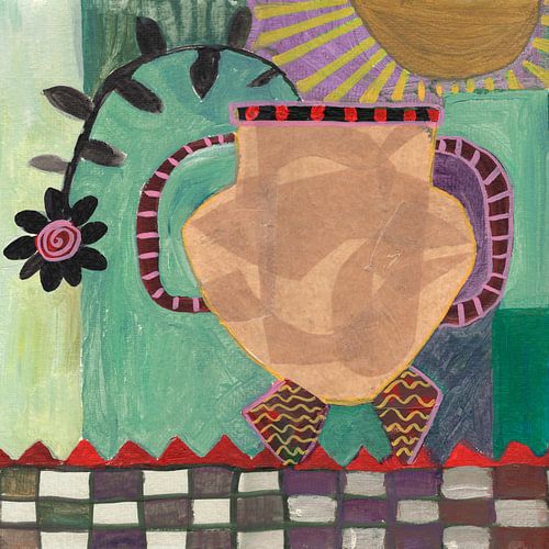 zomers stilleven, eclectische collage