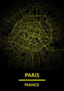 Platte grond Paris France (gold) van Bert Hooijer