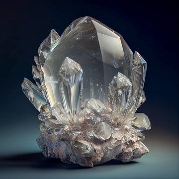 Portret van een Bergkristal Edelsteen Illustratie van Animaflora PicsStock