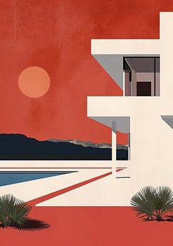 Bauhaus Poster Kunstdruk Ontwerp Architectuur van Niklas Maximilian