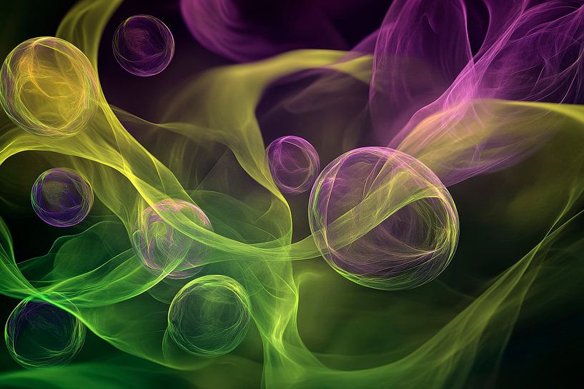 Bunte Blasenwelt von Poster Art Shop