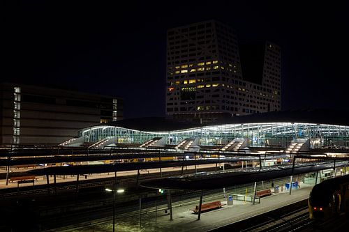 Station Utrecht bij nacht