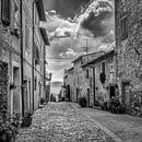 Italie en carré noir et blanc, Toscane par Teun Ruijters Aperçu