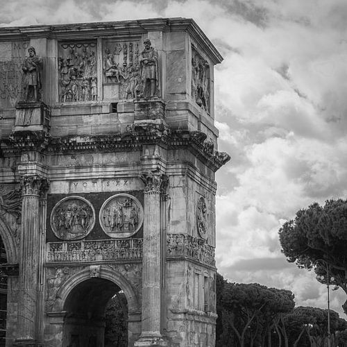 Italië in vierkant zwart wit, Rome