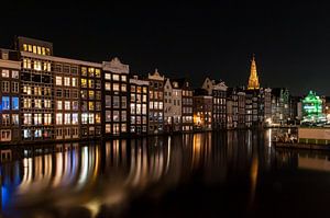 Amsterdam bij nacht van Wim Slootweg