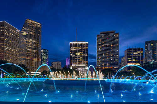 Springbrunnen im Bayfront Park, Miami