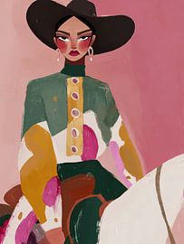 Amazon, portrait coloré sur Carla Van Iersel