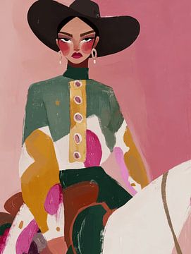 Amazon, portrait coloré sur Carla Van Iersel