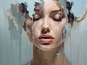 Abstraktes Porträt-Kunstwerk - Moderne Wanddekoration von SPEQ ART