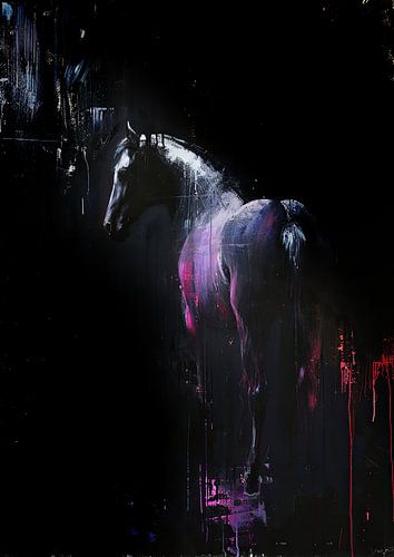Peinture abstraite cheval