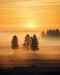Herbstmorgen in der Lüneburger Heide
