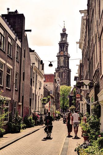 Jordaan Westerkerk Amsterdam Nederland Oud