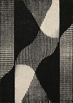 Contrastes géométriques en noir et beige