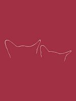 Cat ears | Minimalist cat illustration