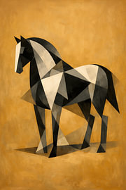 Geometrisch Paard in Oker