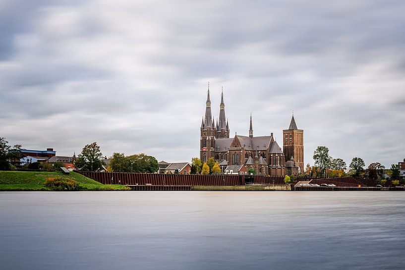 Cuijk - cityscape from the Maas by Henk Verheyen
