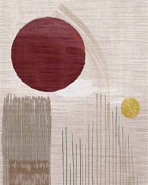 WabiSabi/Japandi Art - Zonnewarmte. Mixed media van Studio Pieternel