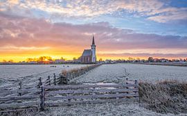 Sonnenaufgang den Hoorn auf Texel. von Justin Sinner Photography (Fotograf auf Texel)