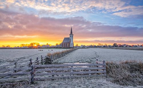 Zonsopkomst den Hoorn op Texel.