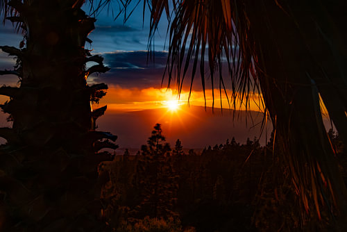 Zonsondergang op Tenerife, Spanje