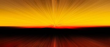 Sonnenaufgang an der ionischen Küste, aber abstrakt dargestellt von Shop bij Rob