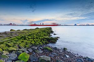golfbreker langs de Nieuwe Waterweg bij Hoek van Holland