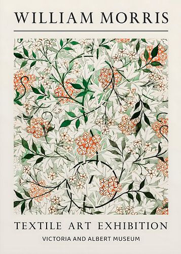 Vintage Botanical Textile Pattern Exhibition Poster Design