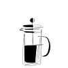 French-Press-Moment in moderner Line Art von drdigitaldesign