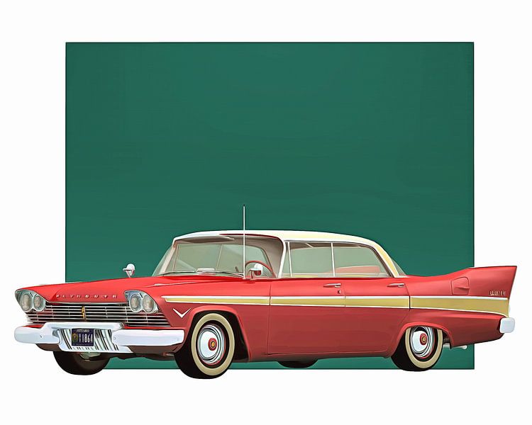 Klassieke auto – Oldtimer Plymouth Belvedre Sport Sedan 1957 van Jan Keteleer