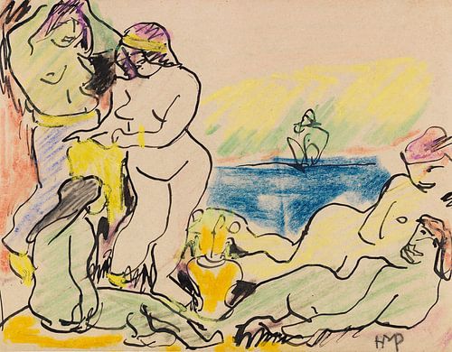 Max Pechstein, Het gele laken, 1909