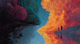 The Universe and the Forest: A Colourful Panorama of Duality by TheXclusive Art