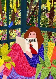 Reading My Favorite Magazine by Rafaela Mascaro
