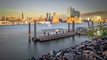 Hamburg skyline in golden light by Ahma NJAI