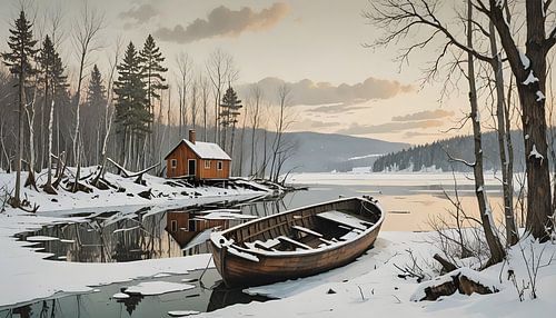 a lonely lake in Scandinavia