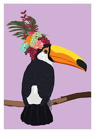 Couronne de toucan tropical sur ByKammille