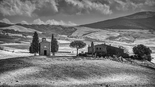 Cappella della Madonna di Vitaleta - Toscane - infrarood zwartwit