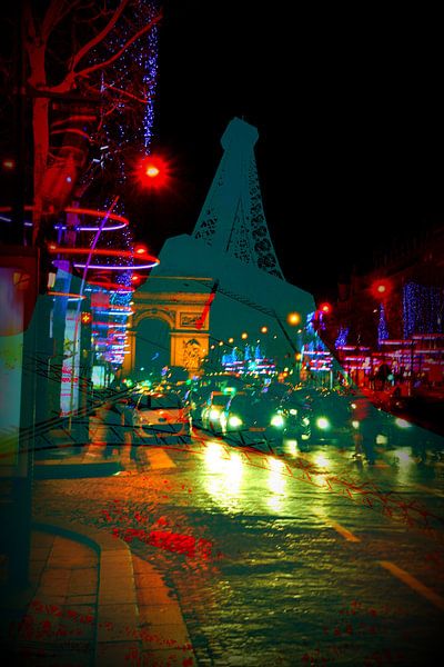 Parijs bij nacht van Bianca Dekkers-van Uden