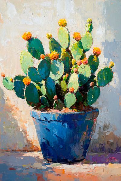 Cactus bloempot van Poster Art Shop