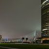 Rotterdam bij nacht van Léontine Lamers