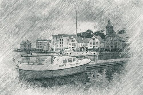 Boat in the harbour of Stavanger, Norway