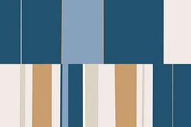 Mosaikblau H1 | Geometrisches Colorblocking von Menega Sabidussi