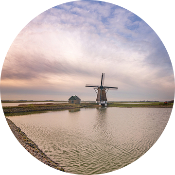 Molen het Noorden Texel zonsondergang panorama van Texel360Fotografie Richard Heerschap