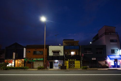Nagayo na zonsondergang, Japan
