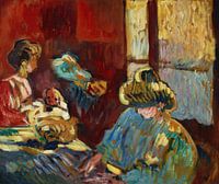 Louis Valtat - Motherhood, Woman in blue in front of the window (1899)