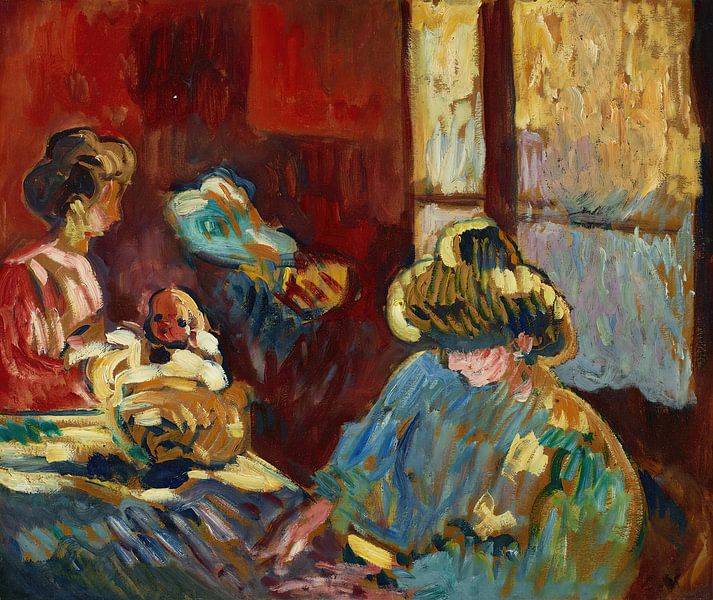 Louis Valtat - Motherhood, Woman in blue in front of the window (1899) by Peter Balan