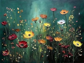 fleurs sauvages dans la prairie