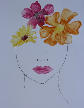 Hoofd vol bloemen