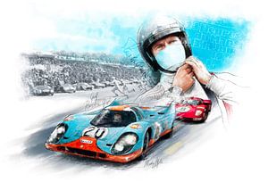 Porsche 917 - Steve McQueen - Le Mans 1970 van Martin Melis