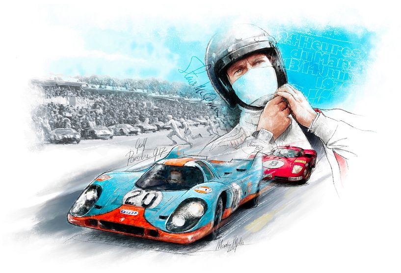 Porsche 917 - Steve McQueen - Le Mans 1970 par Martin Melis